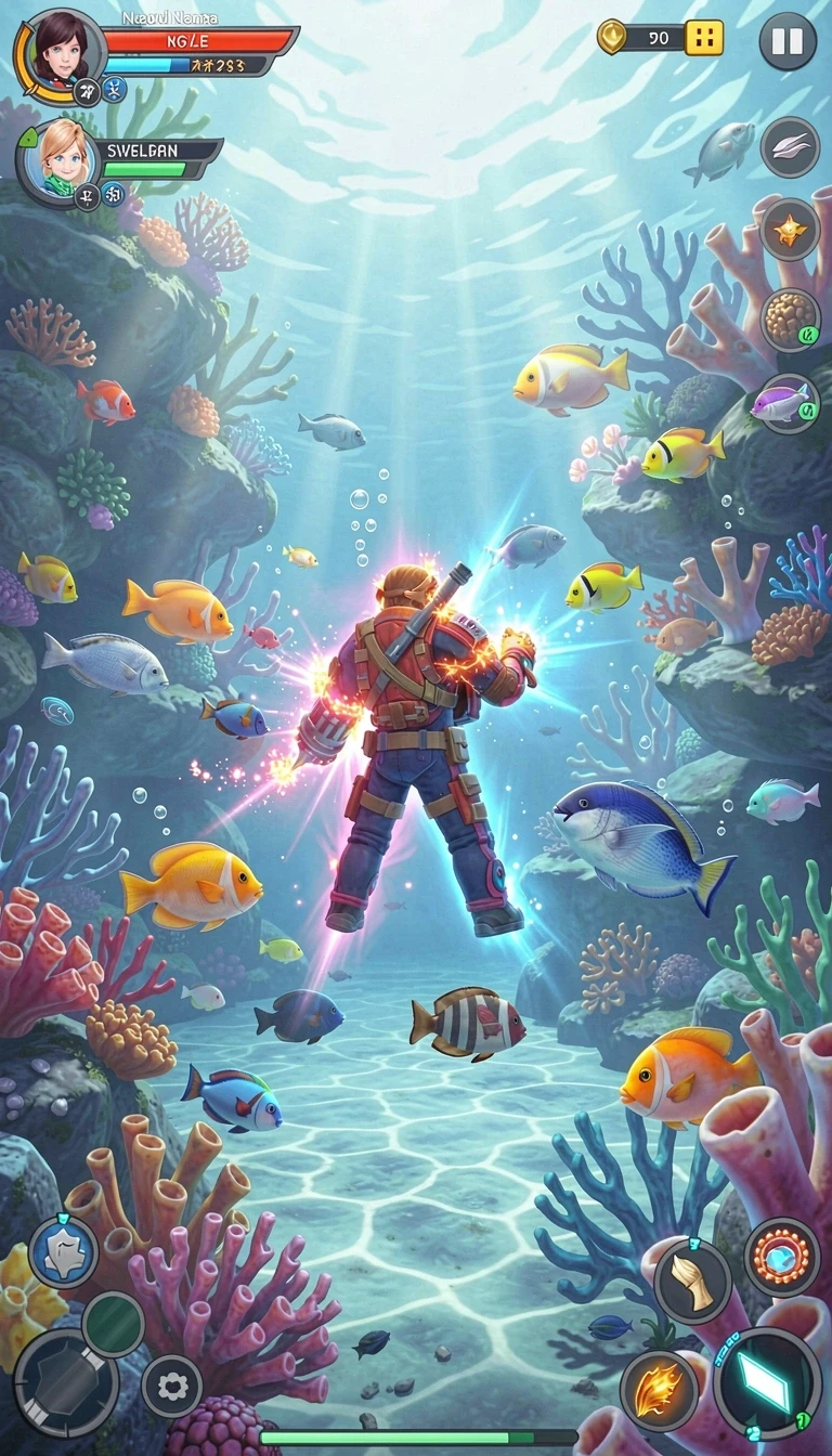 a7777 - Menampilkan dunia game yang luas dengan latar belakang menawan.